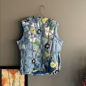 ISIS VINTAGE WHISPER FLORAL HOODED HIPPIE VEST SIZE 10